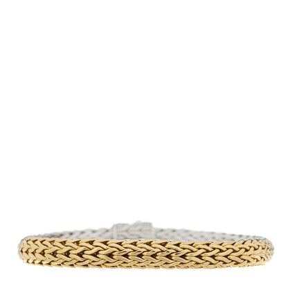 John Hardy Sterling Silver 18K Yellow Gold Diamond 7.5mm Icon Bracelet 2 of 4
