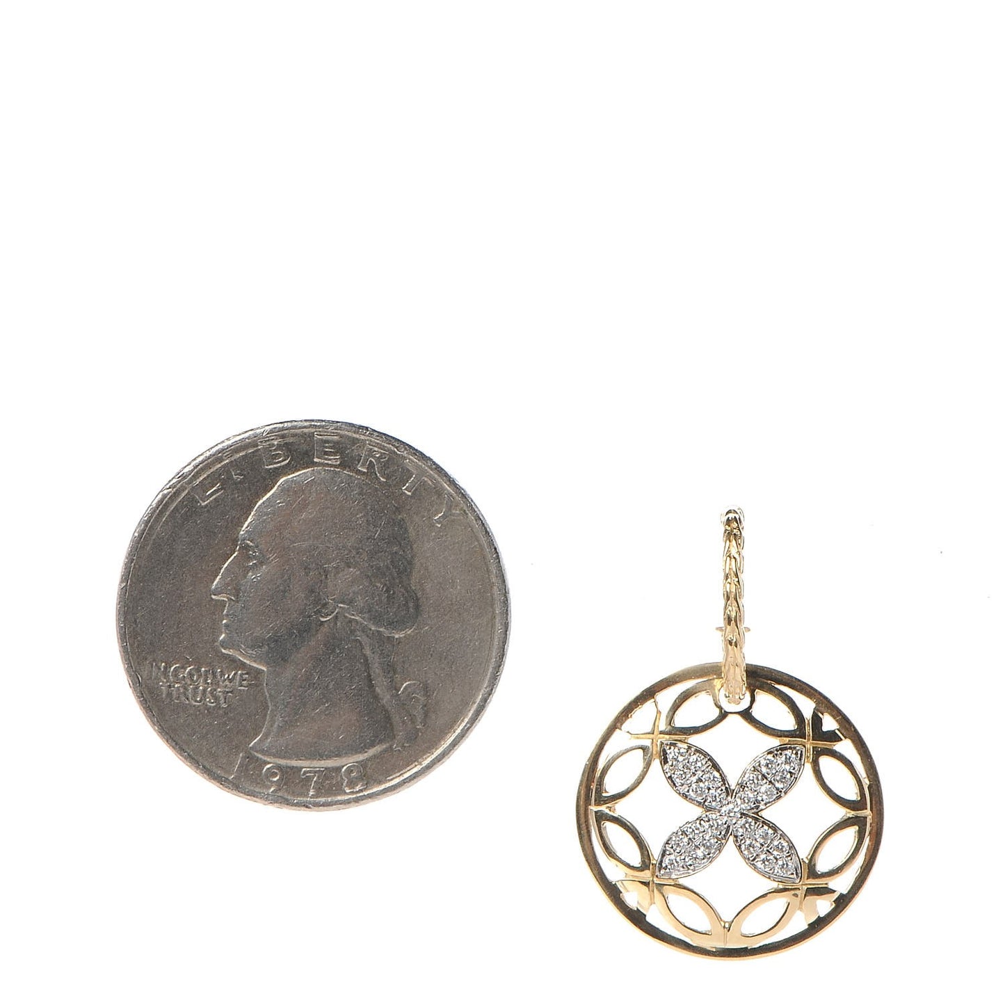 18K Yellow Gold Diamond Earrings