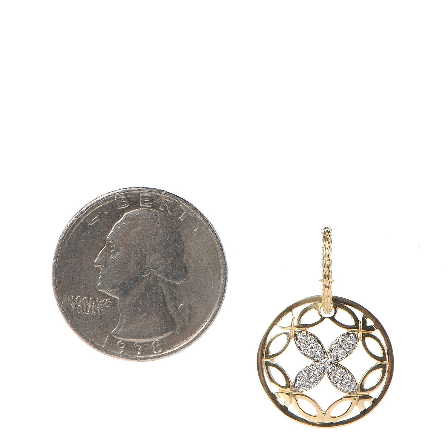 John Hardy 18K Yellow Gold Diamond Earrings 2 of 5