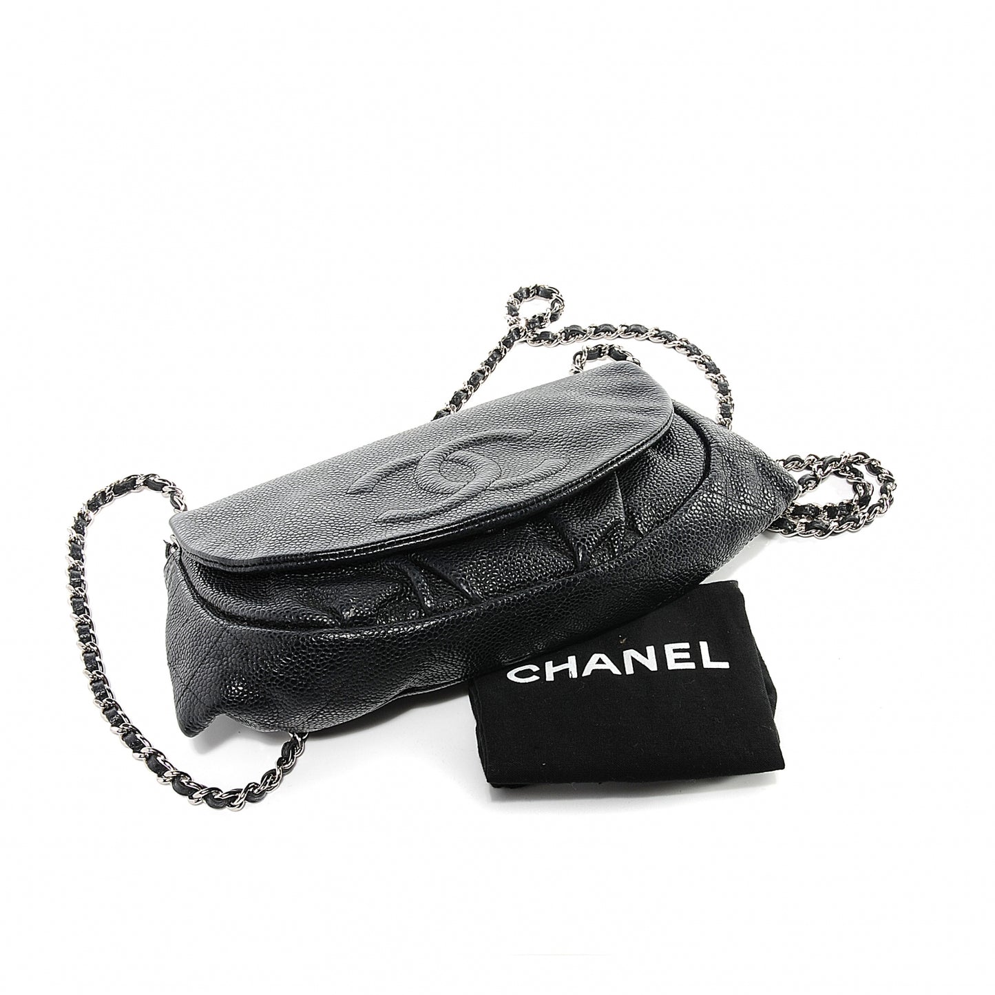 Caviar Half Moon Wallet On Chain WOC Black
