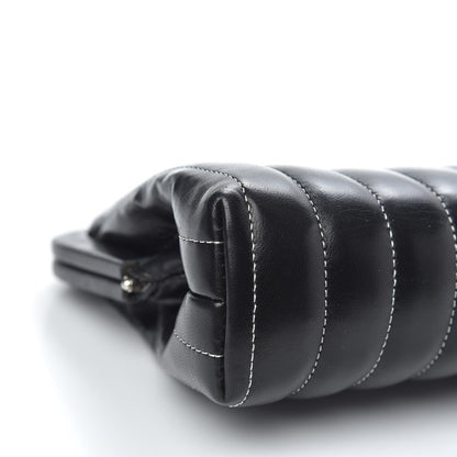 Chanel Lambskin Vertical Quilted Mademoiselle Clutch Black 8 of 11