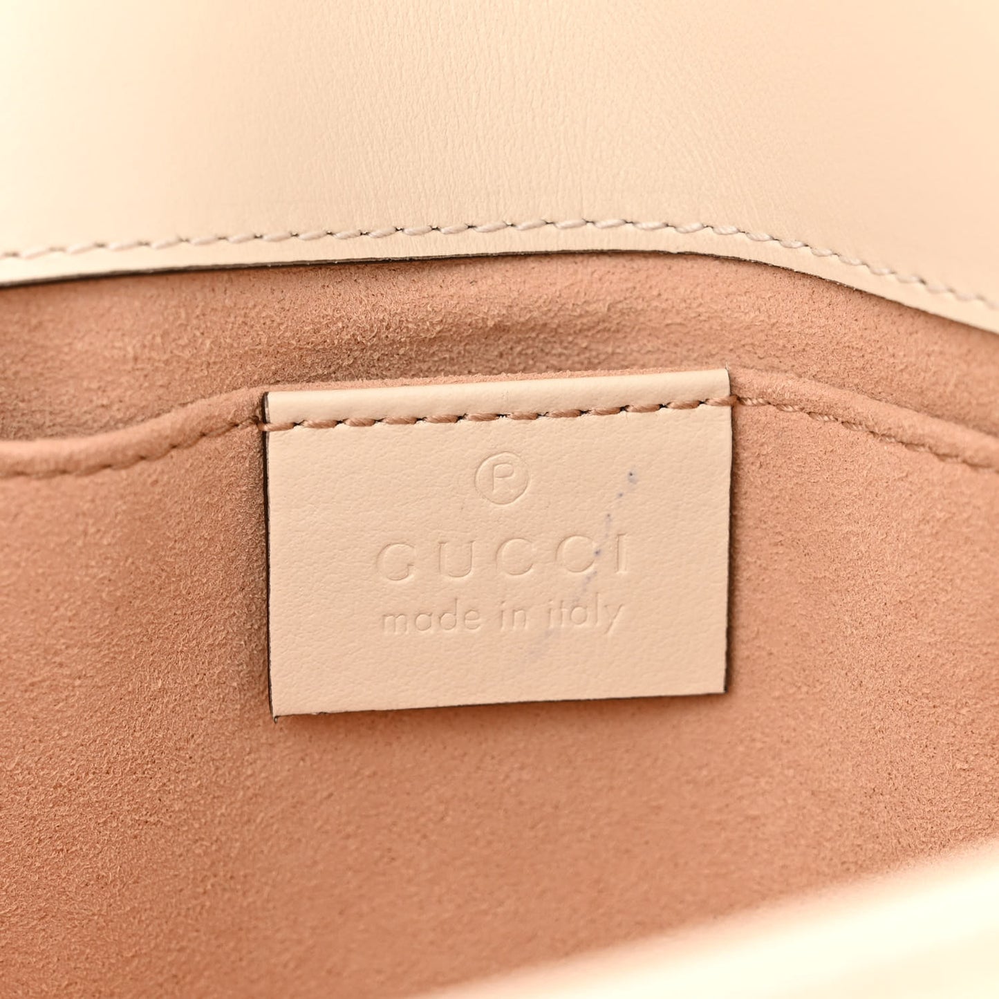 Calfskin Matelasse Mini GG Marmont Shoulder Bag White