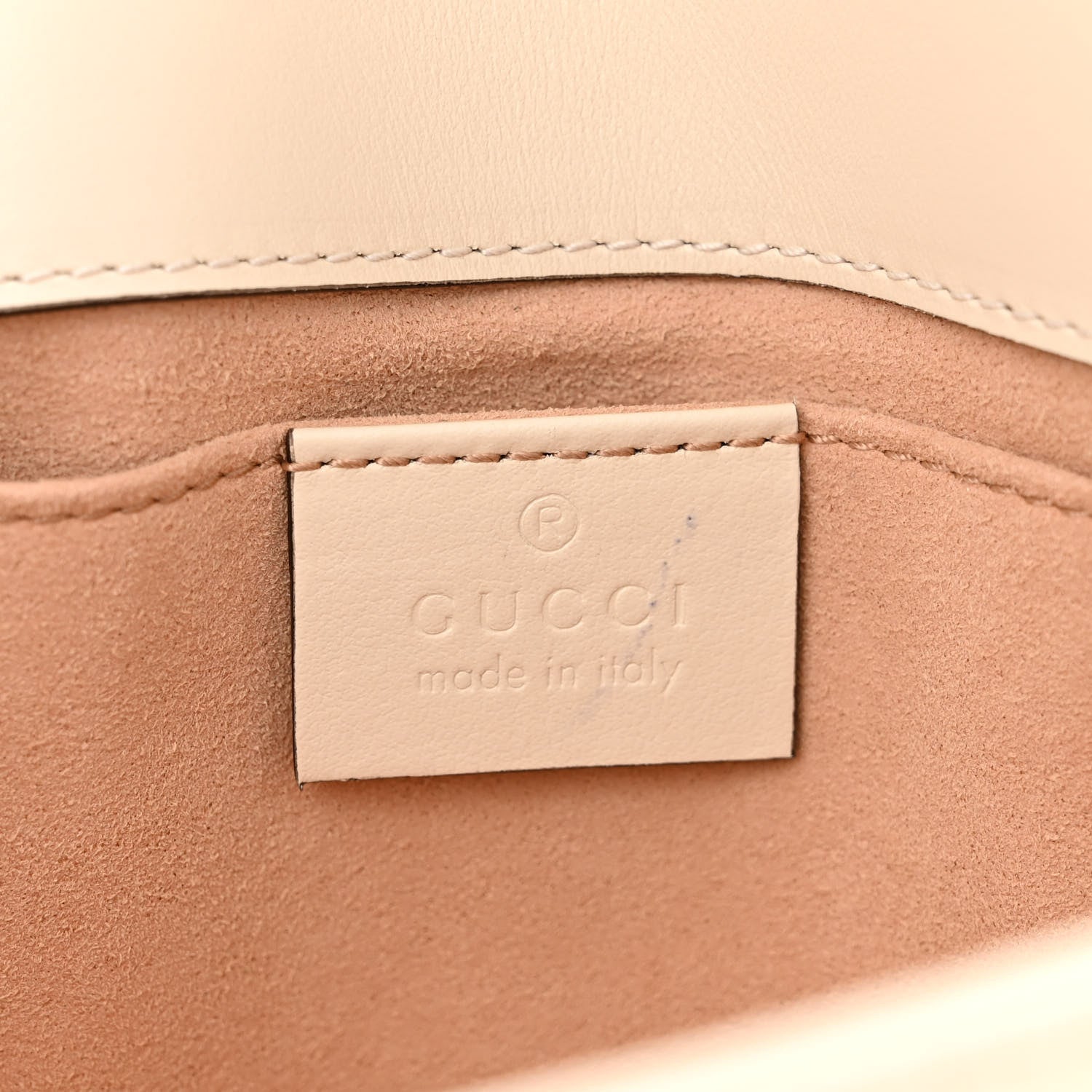 Gucci Calfskin Matelasse Mini GG Marmont Shoulder Bag White 6 of 10