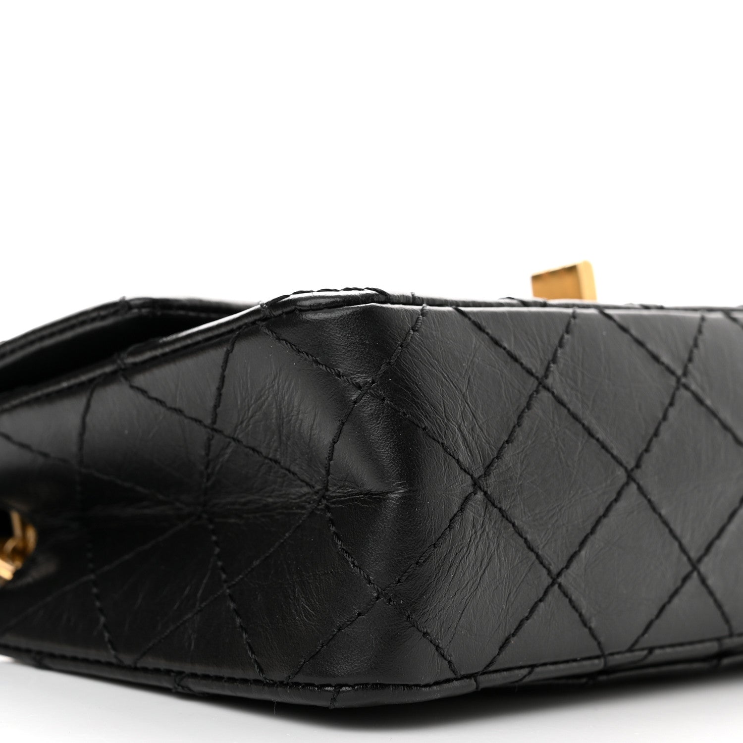 Chanel Aged Calfskin Quilted 2.55 Reissue Mini Flap Black 9 of 11