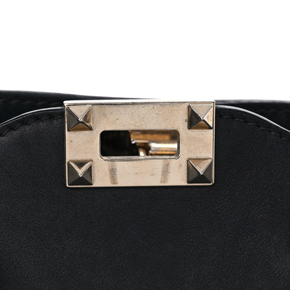 Valentino Garavani Vitello Rockstud Double Handle Tote Black 22 of 28