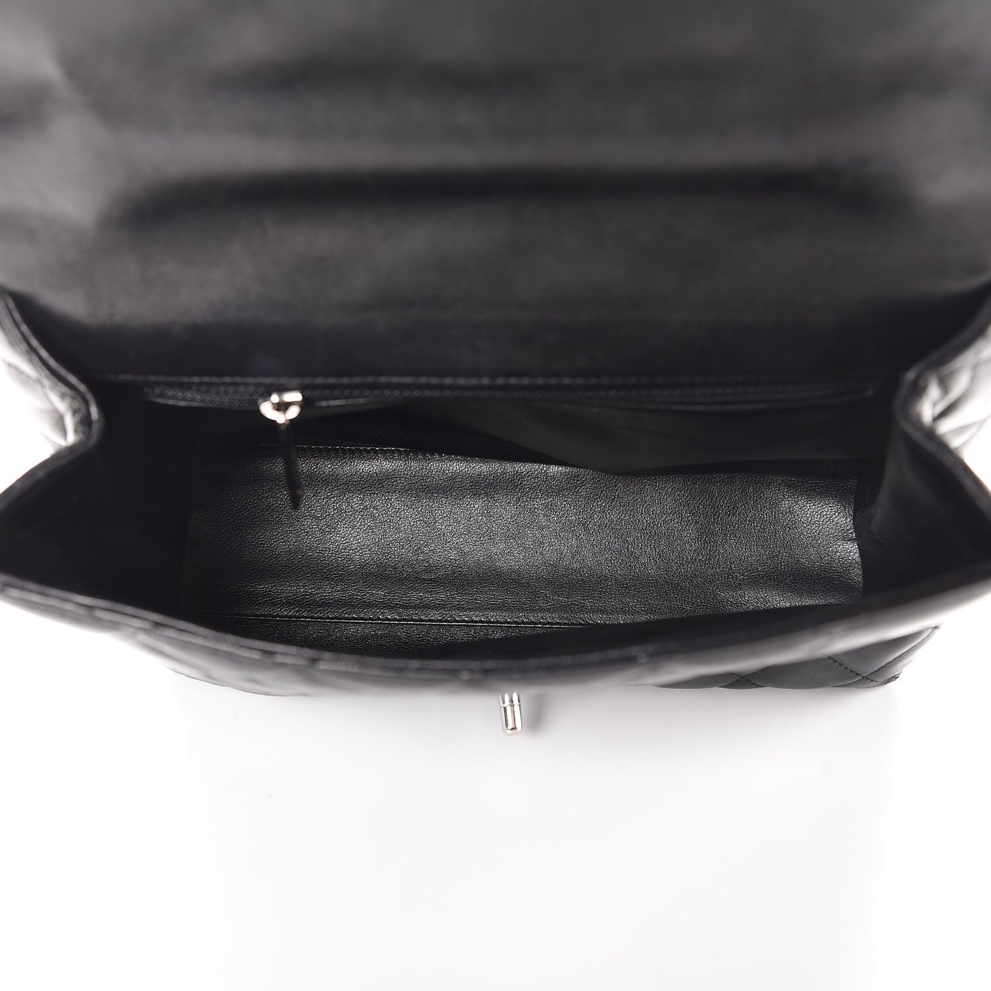 Lambskin Quilted Medium Kelly Flap Black