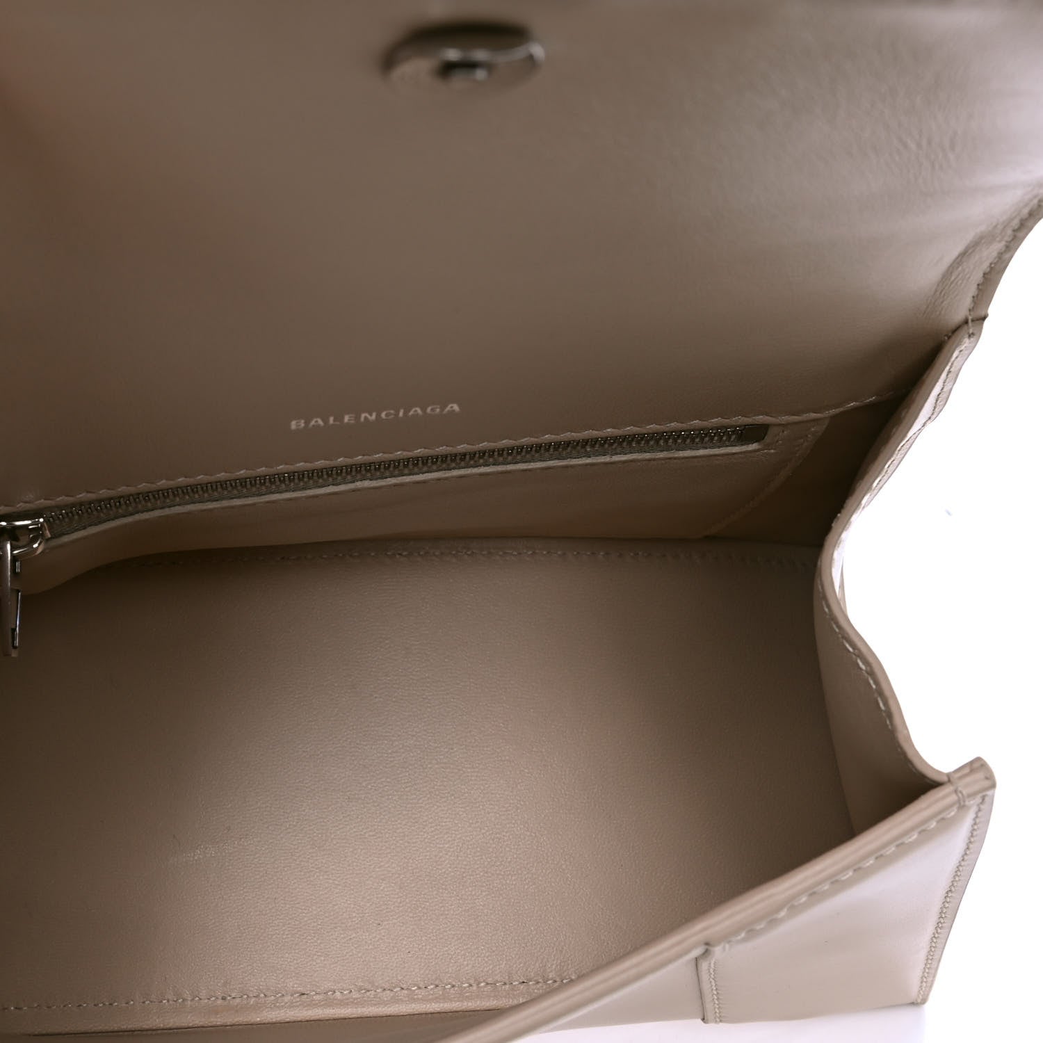 Balenciaga Shiny Box Calfskin Small Hourglass Top Handle Bag Light Beige 4 of 4