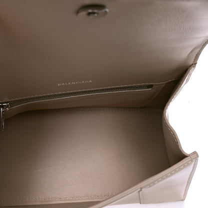Balenciaga Shiny Box Calfskin Small Hourglass Top Handle Bag Light Beige 4 of 4