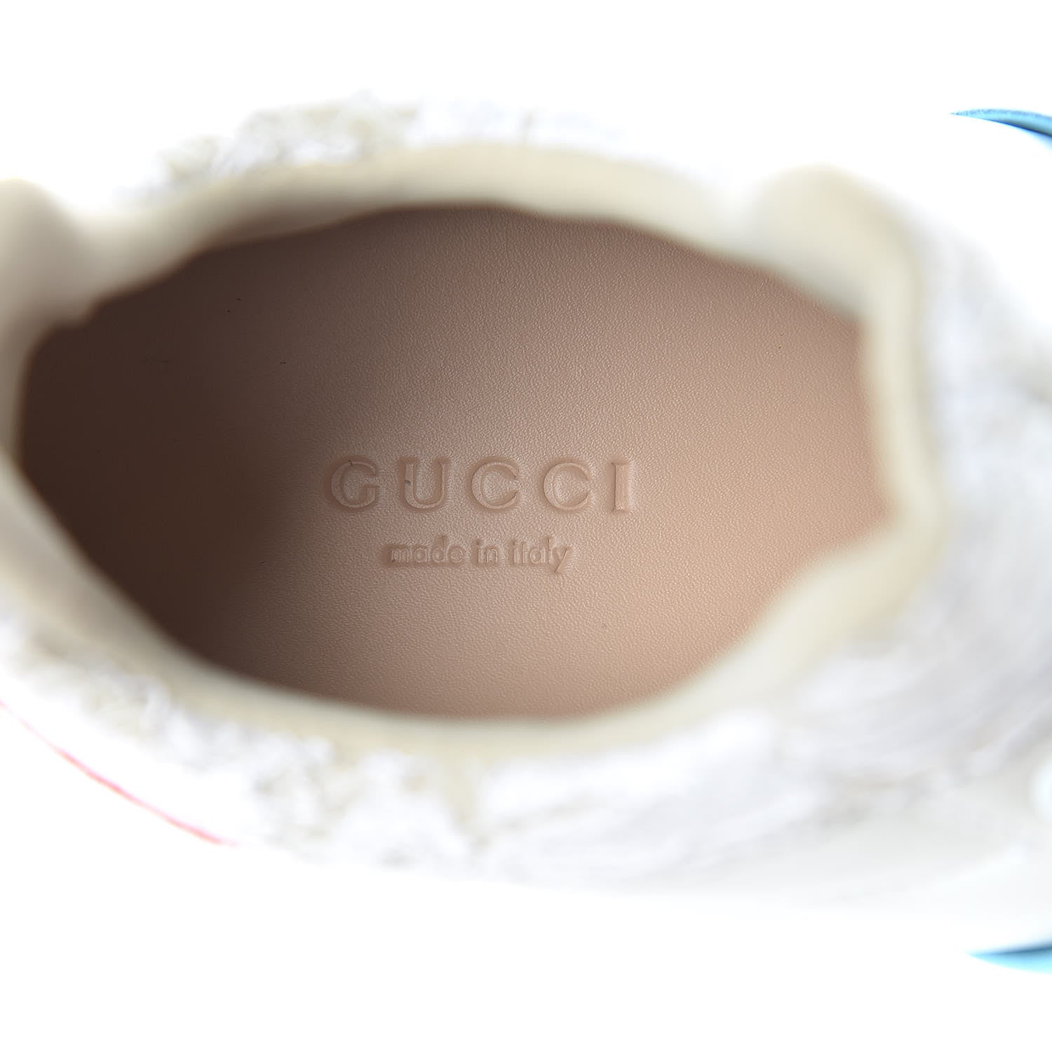 Gucci Calfskin Lace Ayers Sylvie Web New Womens Ace High Top Sneakers 35.5 White 8 of 11