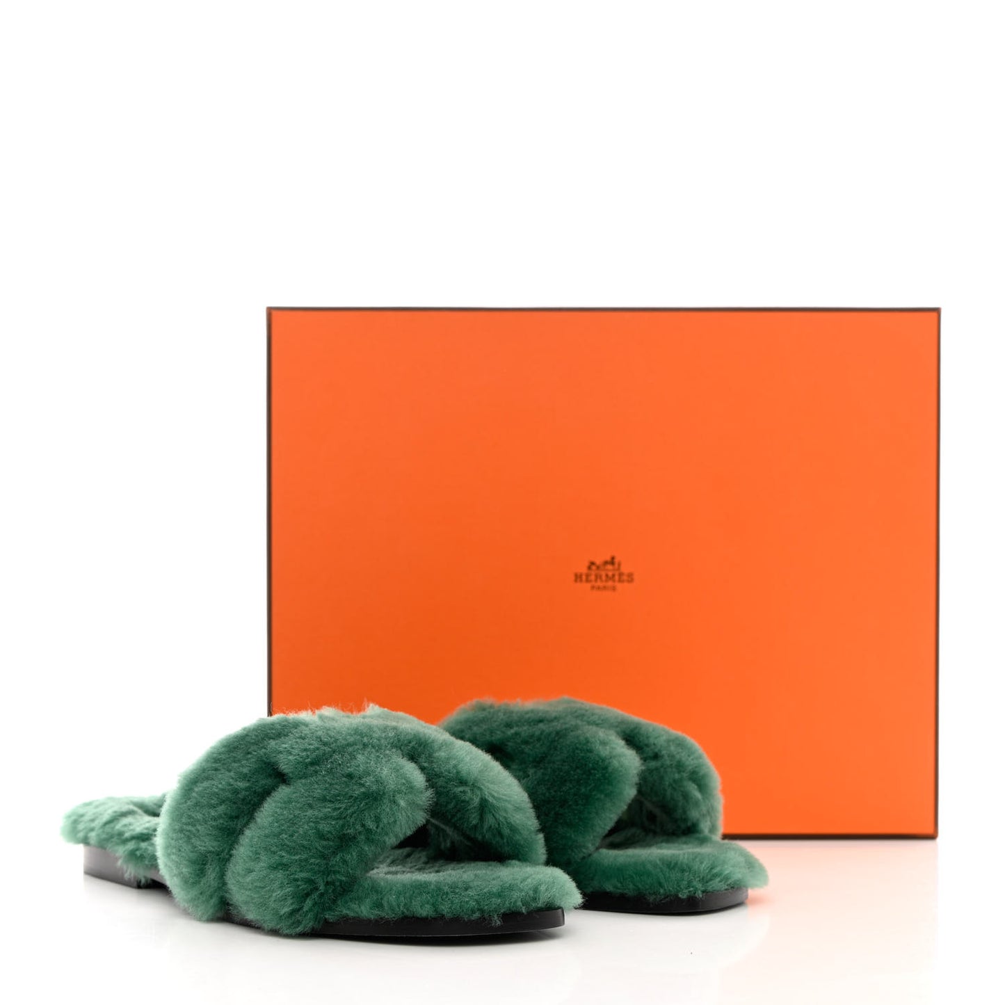 Woolskin Oran Sandals 38.5 Vert Anglais