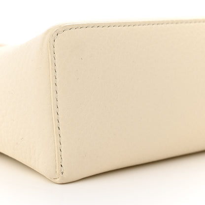 Loro Piana Grained Calfskin L19 Extra Pocket Pouch Whisper White 8 of 16