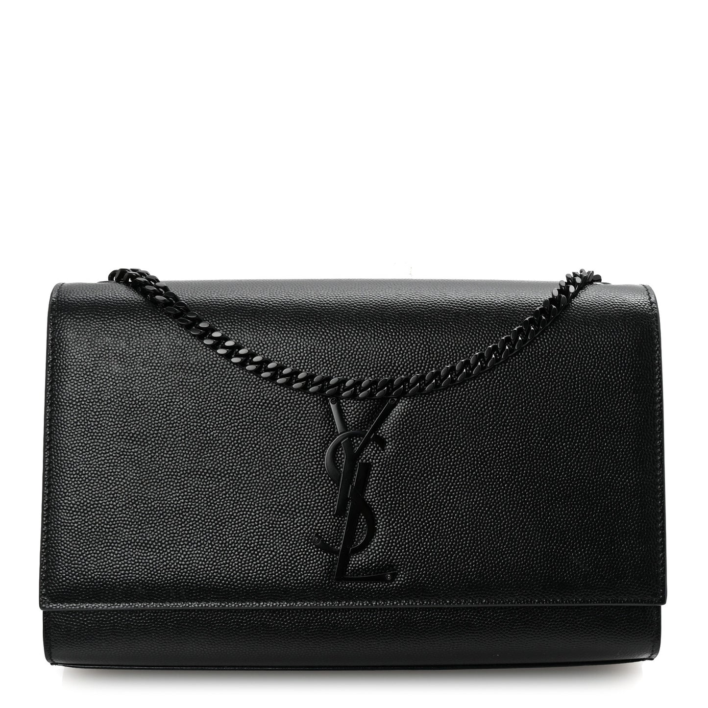 Grain De Poudre Medium Classic Monogram Monochrome Kate Satchel Black