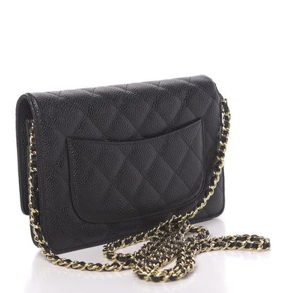 Chanel Caviar Quilted Wallet On Chain WOC Black 3 of 12