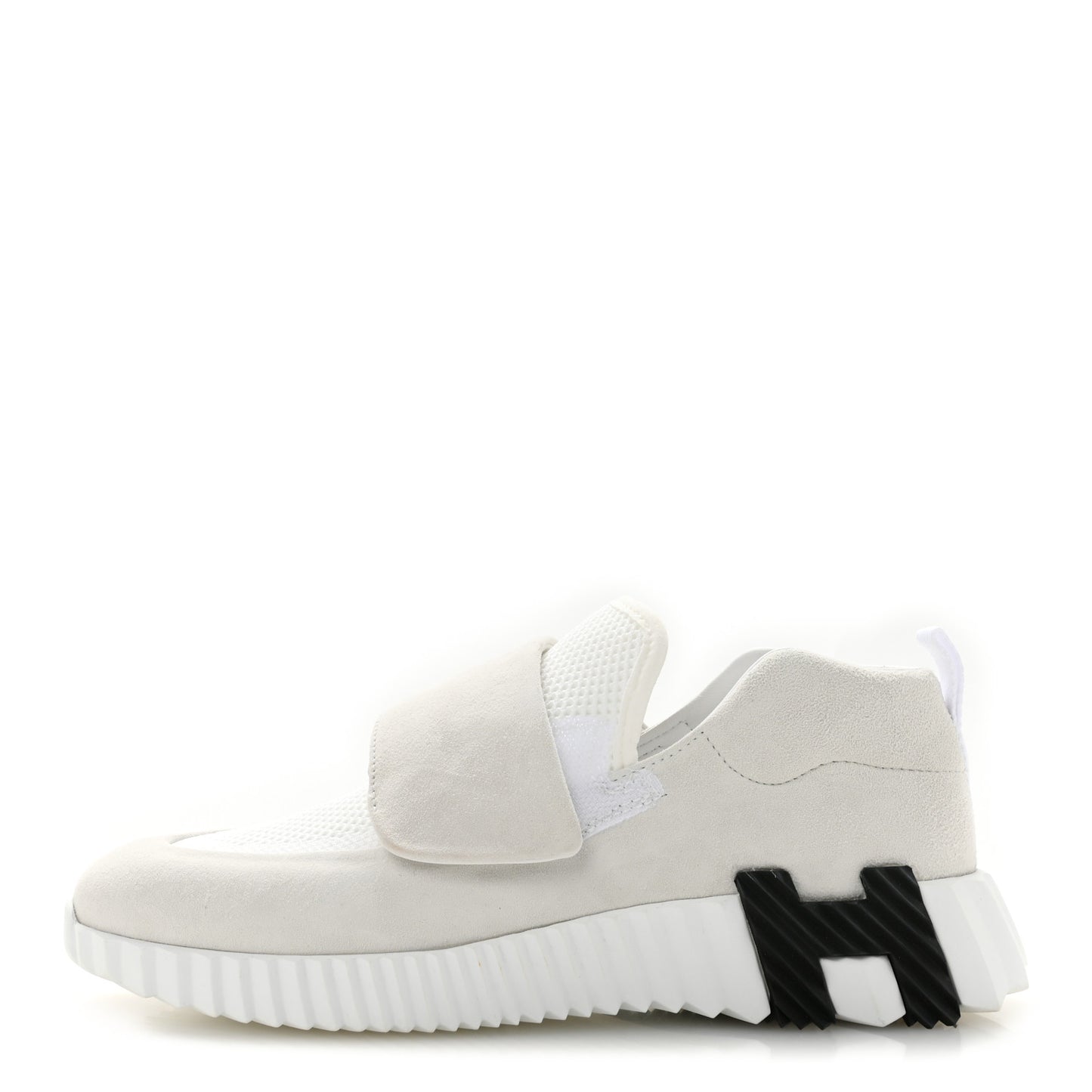 Suede Goatskin Mesh Fabric H Sneakers 38 White