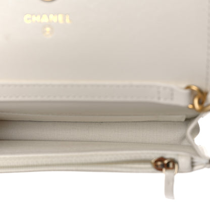Chanel Lambskin Quilted Chanel 19 Clutch With Chain White 5 of 10