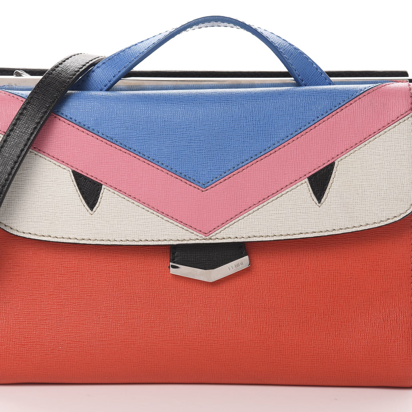 Vitello Elite Monster Mini Demi Jour Shoulder Bag Papavero Royal Blue Multicolor