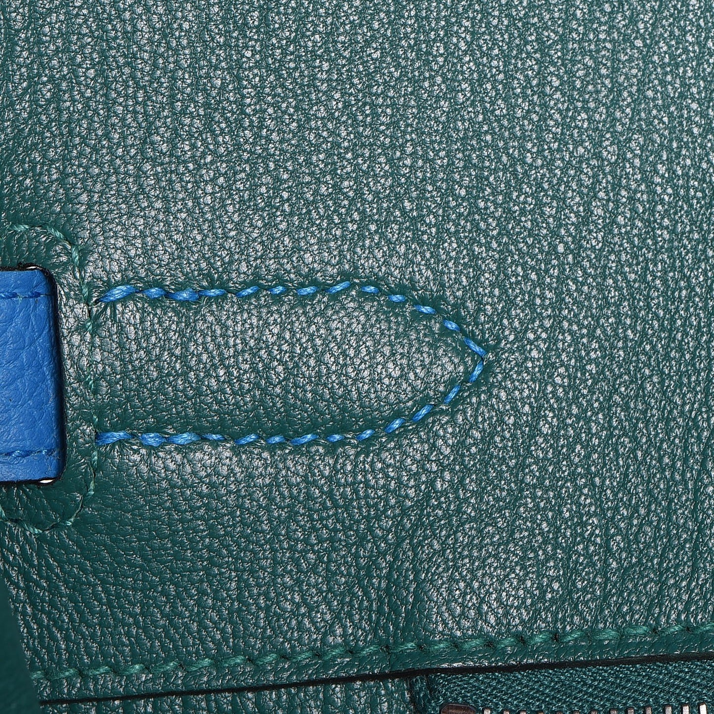 Togo Verso Birkin 35 Bleu Zanzibar Malachite