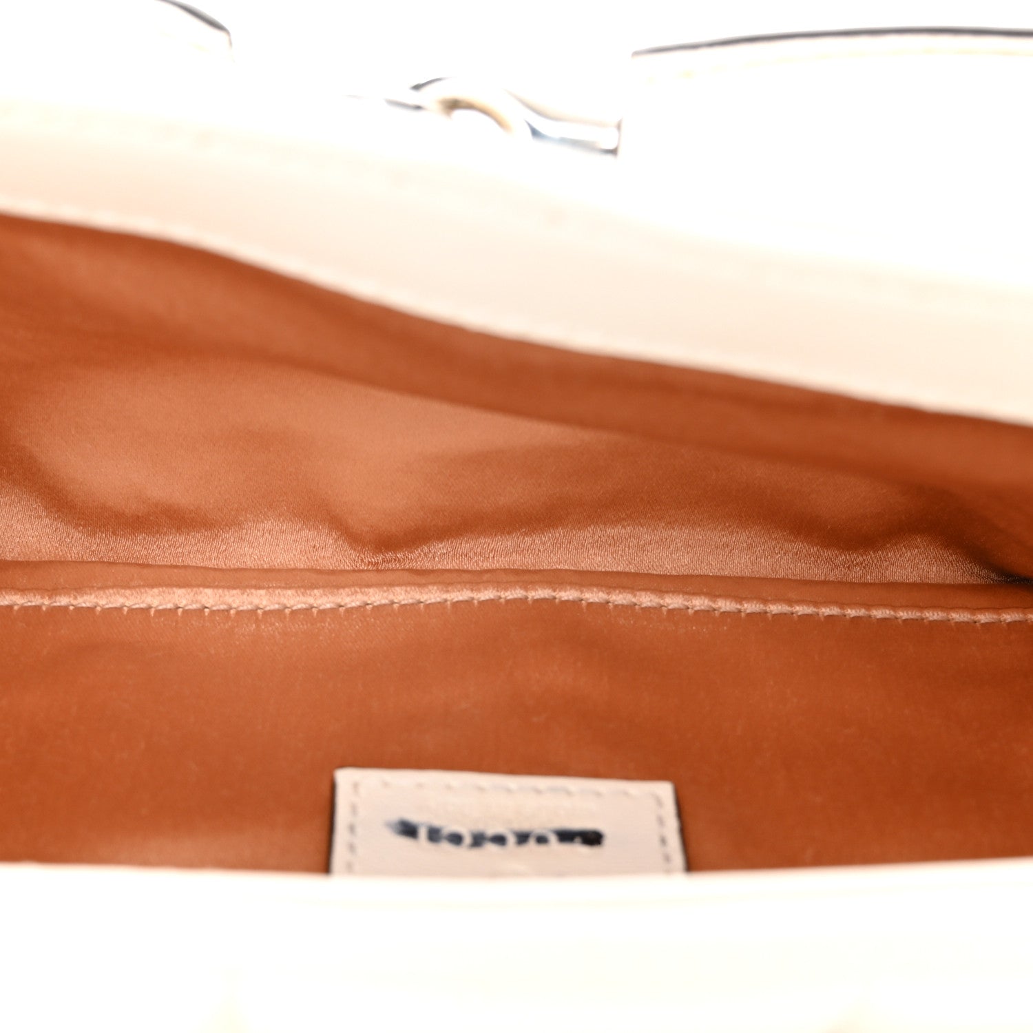 Gucci Nappa Vertical Matelasse Medium Maxi Horsebit Chain Shoulder Bag Mystic White 5 of 10