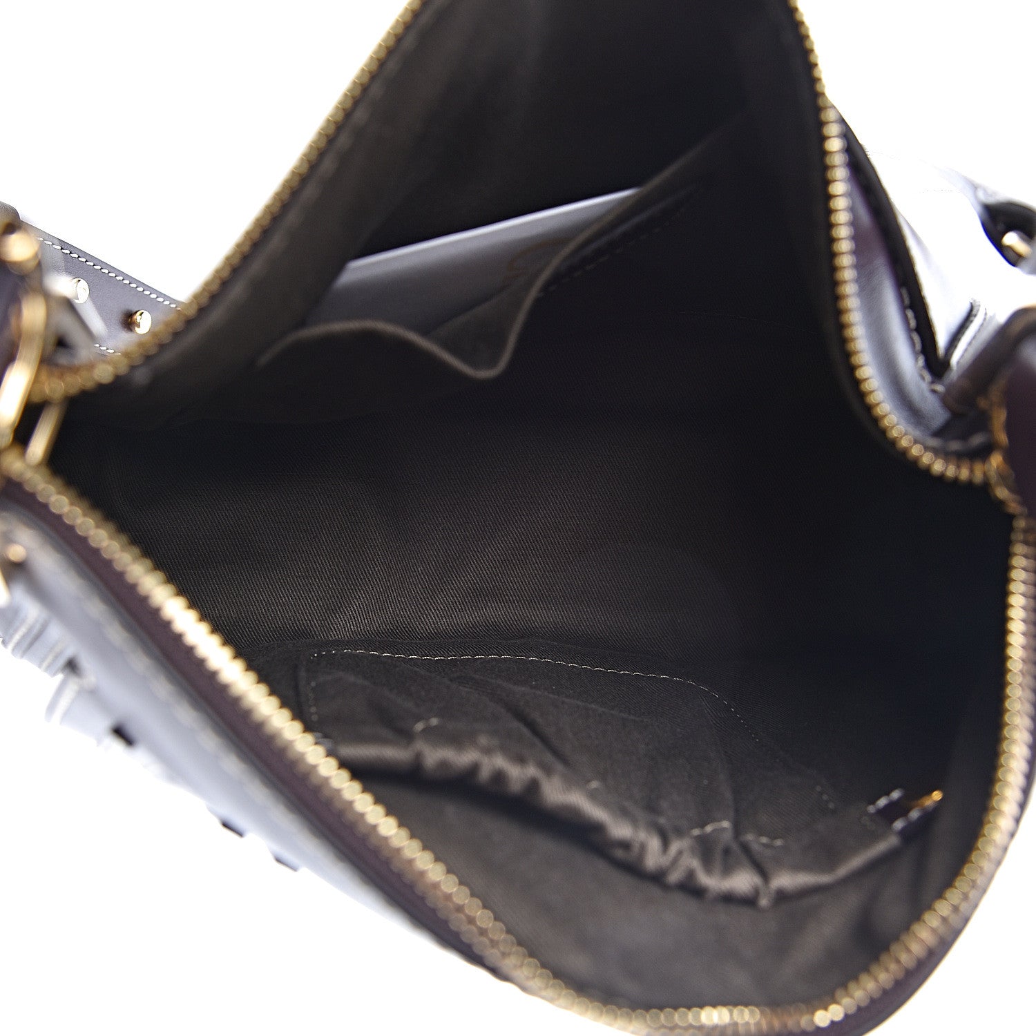 Chloe Calfskin Medium Marcie Saddle Shoulder Bag Black Raisin 7 of 9