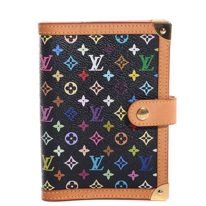 Louis Vuitton Monogram Multicolor Small Ring Agenda Cover Black 1 of 7
