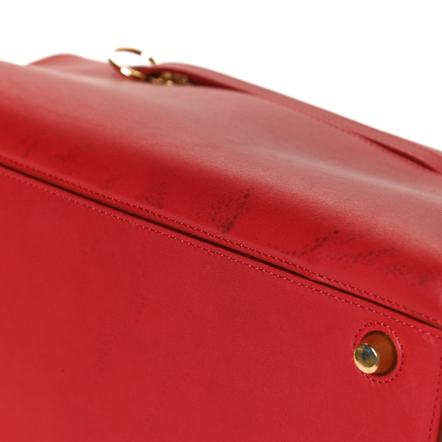 Bullhide Calfskin Medium Ring Bag Red