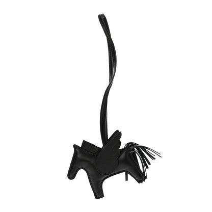 Hermes Milo Lambskin Grigri Rodeo Pegase Horse Bag Charm PM So Black 1 of 5