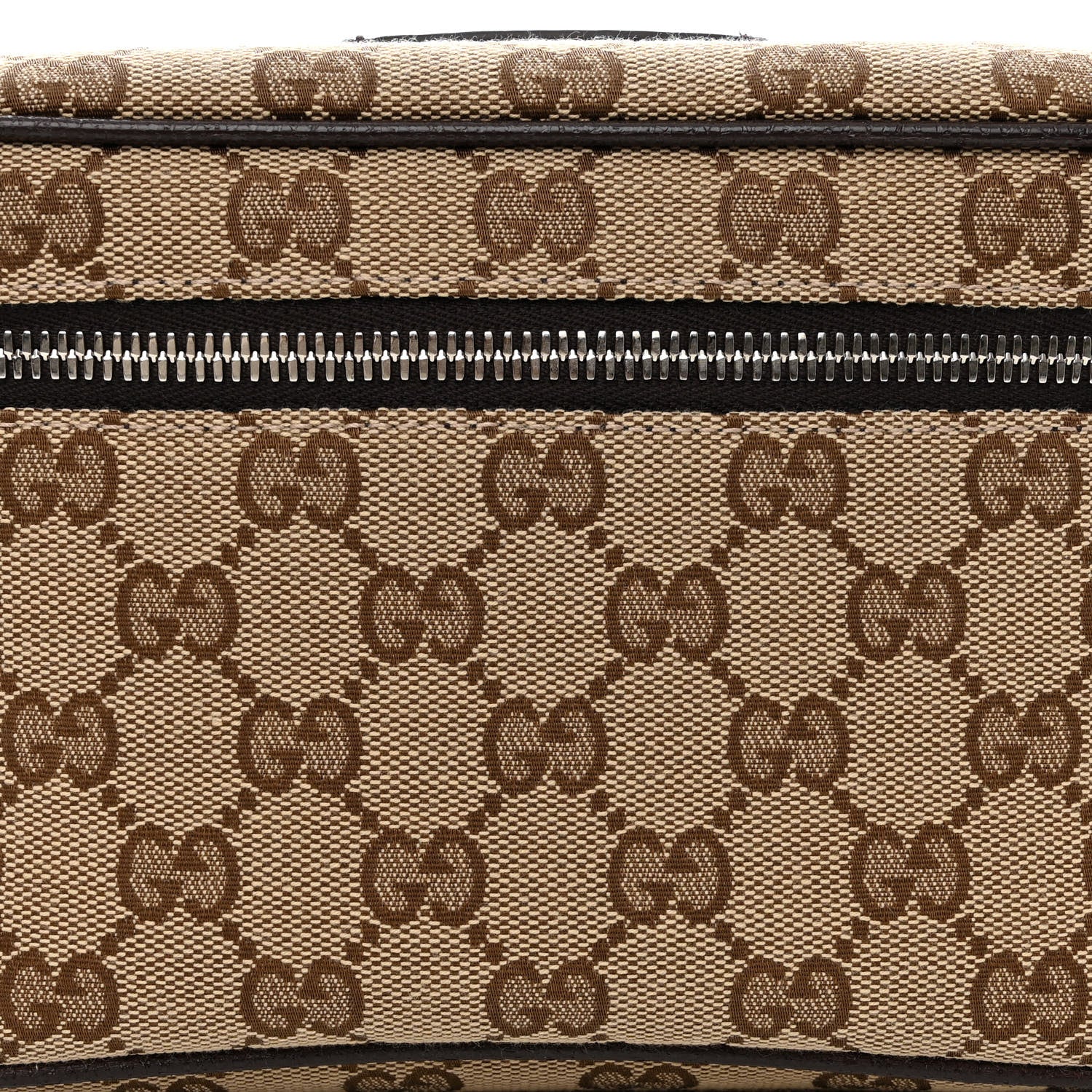 Gucci Monogram Dollar Calfskin Waist Pouch Beige Ebony Testa di Moro Marrone Scuro 8 of 10