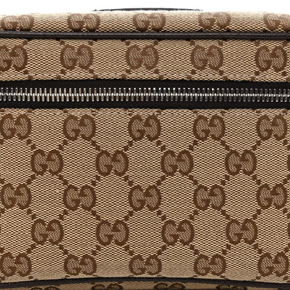 Gucci Monogram Dollar Calfskin Waist Pouch Beige Ebony Testa di Moro Marrone Scuro 8 of 10