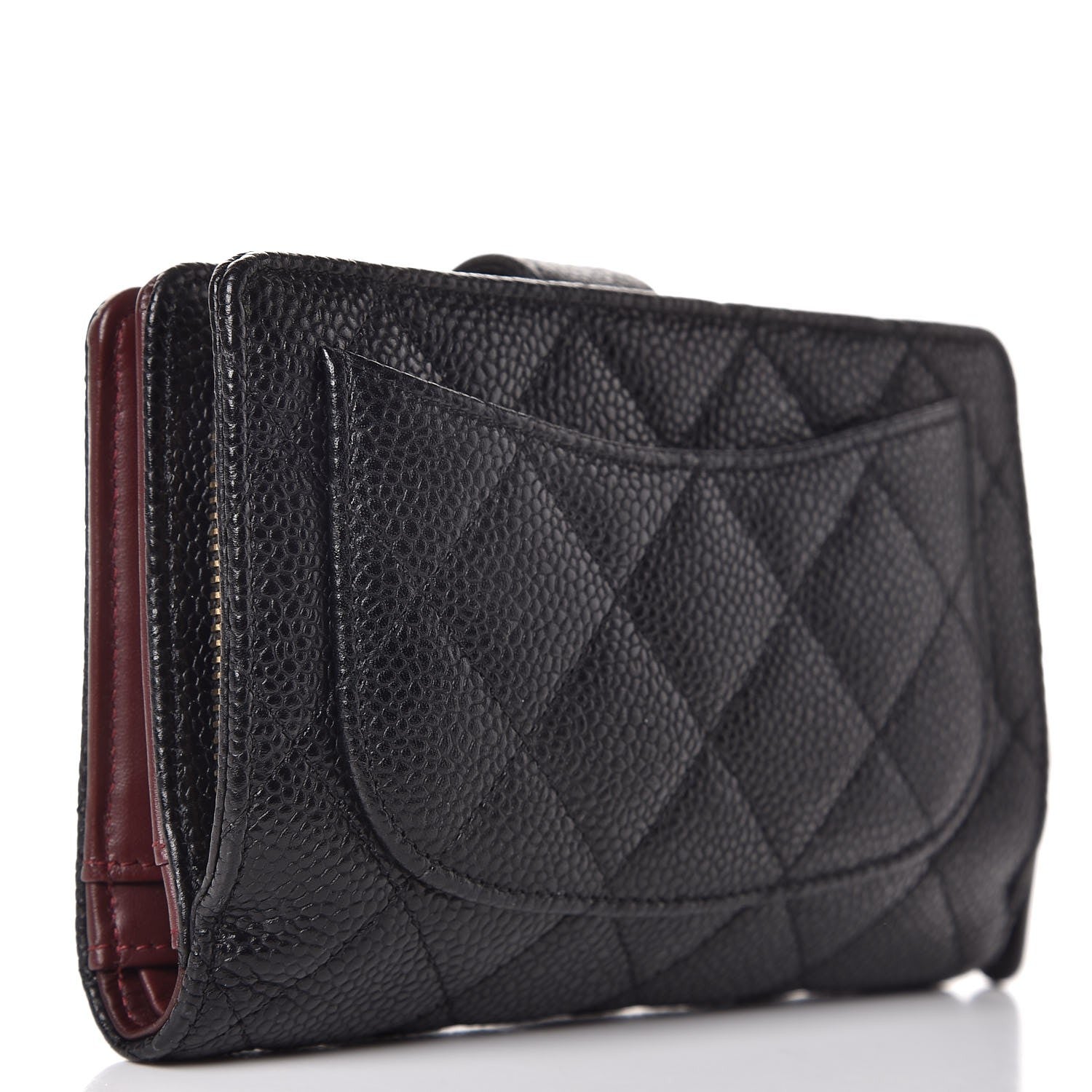 Chanel Caviar Quilted Zipped Pocket Wallet Black 13 of 20
