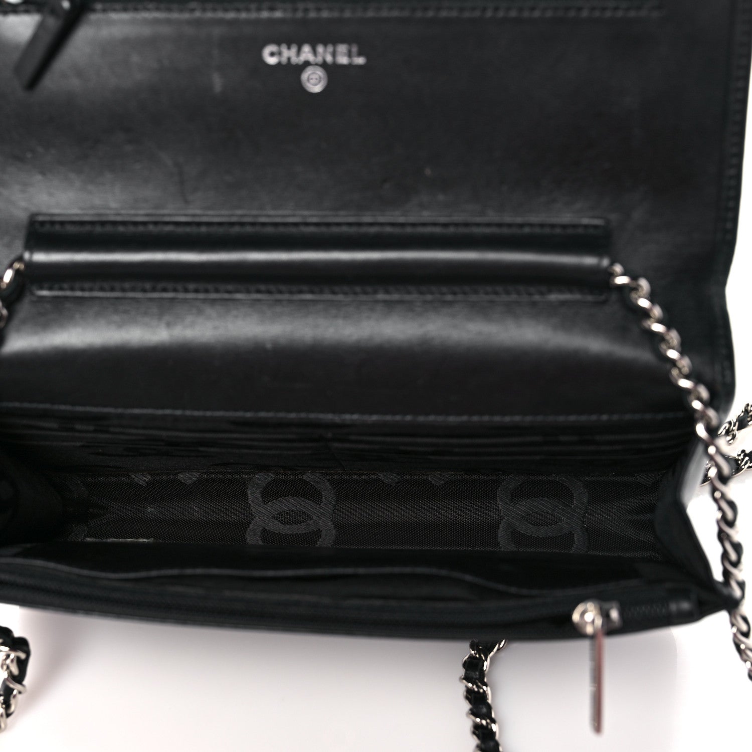Chanel Calfskin Quilted Cambon Wallet On Chain WOC Black 5 of 15