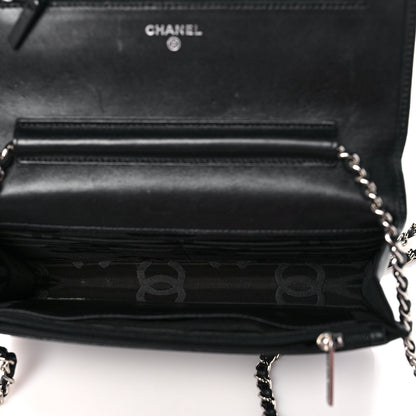 Chanel Calfskin Quilted Cambon Wallet On Chain WOC Black 5 of 15