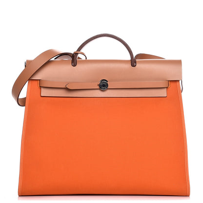 Hermes Toile Vache Hunter Herbag Zip 39 MM Orange 1 of 11