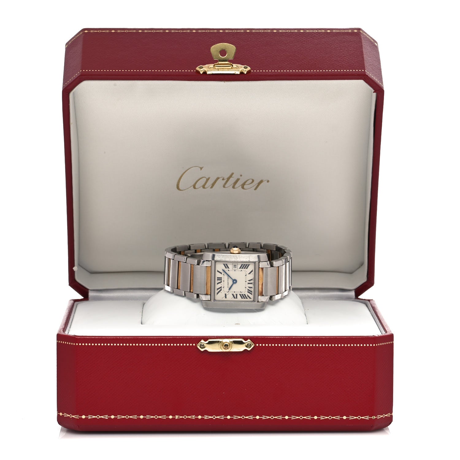 Cartier Stainless Steel 18K Yellow Gold 25mm Tank Francaise Quartz Watch 5 of 5