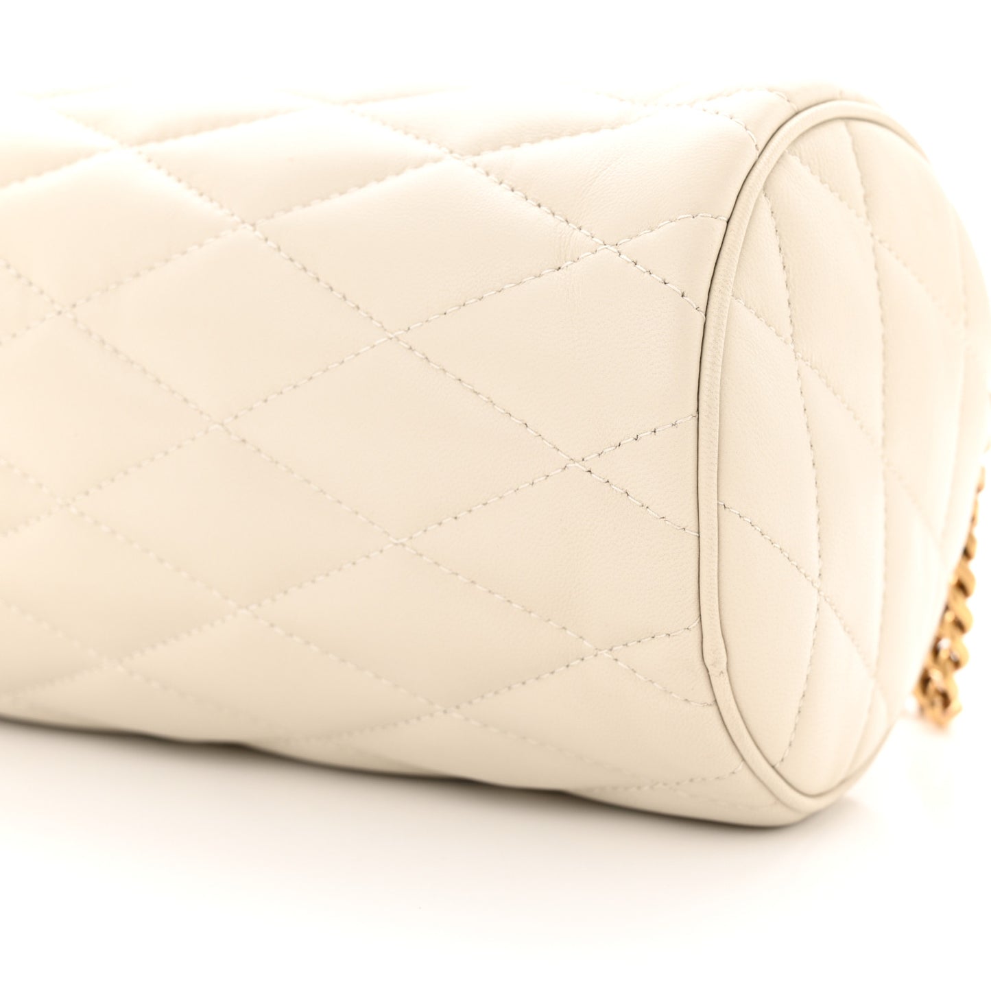 Lambskin Monogram Small Sade Tube Bag Blanc Vintage