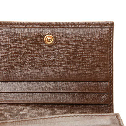 Gucci GG Supreme Monogram Horsebit 1955 Card Case Wallet Beige Ebony Brown Sugar 6 of 10