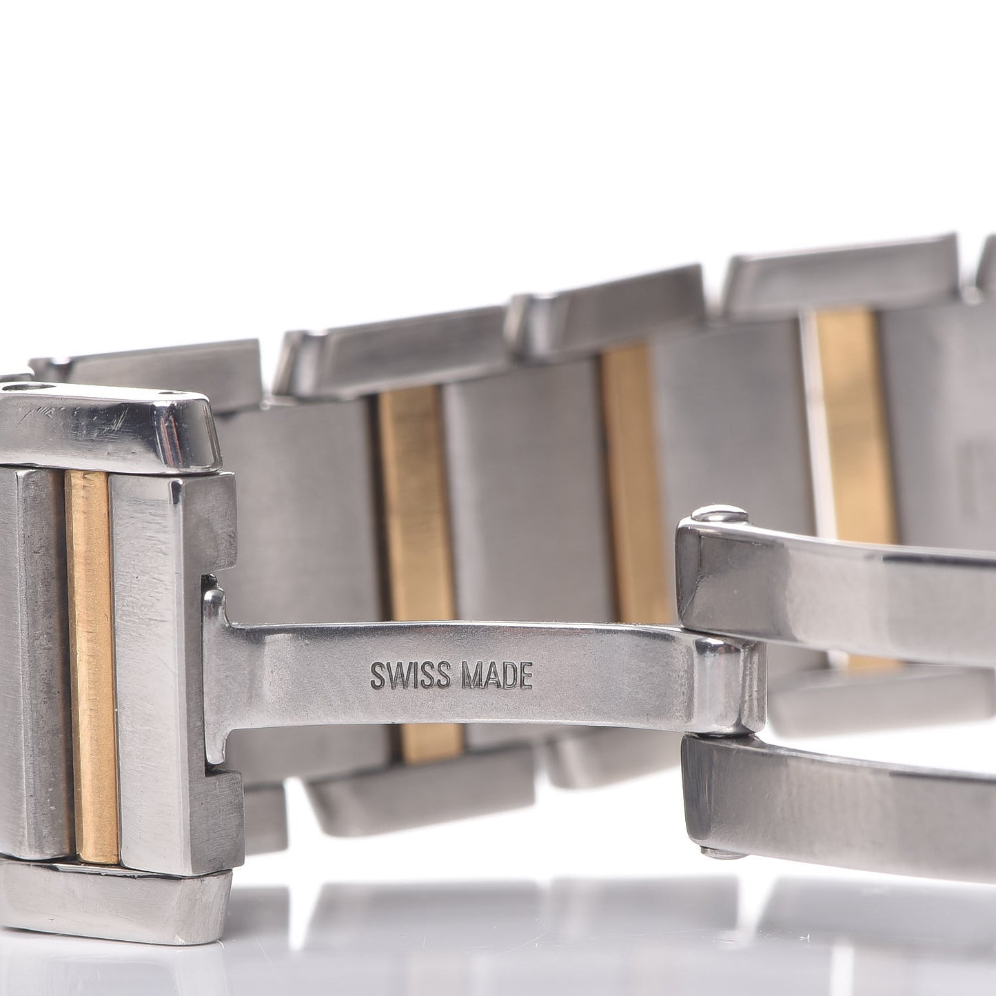 Stainless Steel 18K Yellow Gold 25mm Tank Francaise Quartz Watch