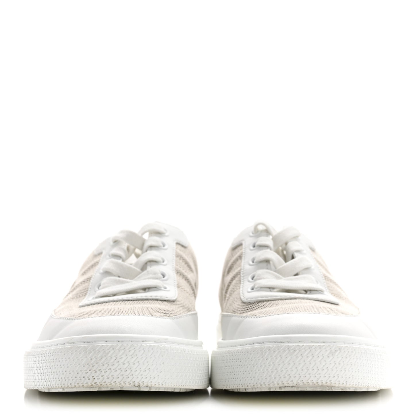 Calfskin H Canvas Keep Mule Sneakers 39.5 Prunoir White