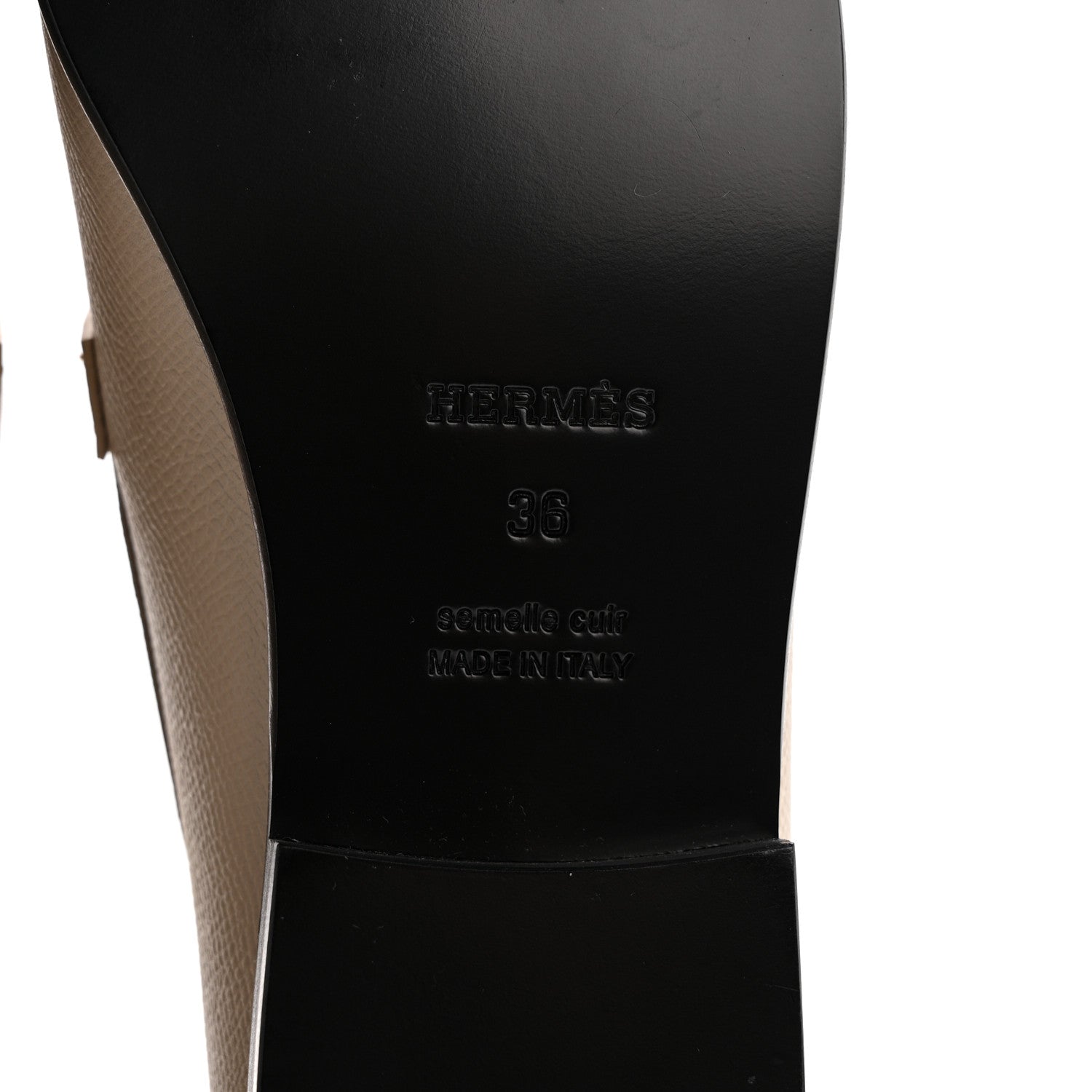 Hermes Epsom Womens Destin Loafer 36 Blanc Gomme 7 of 9
