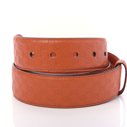 Gucci Soft Microguccissima 40mm Belt 95 38 Sun Orange 3 of 5