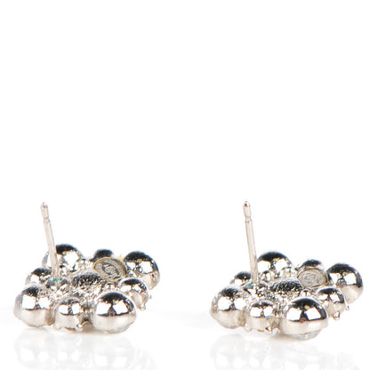 Chanel Crystal CC Earrings Silver 3 of 5