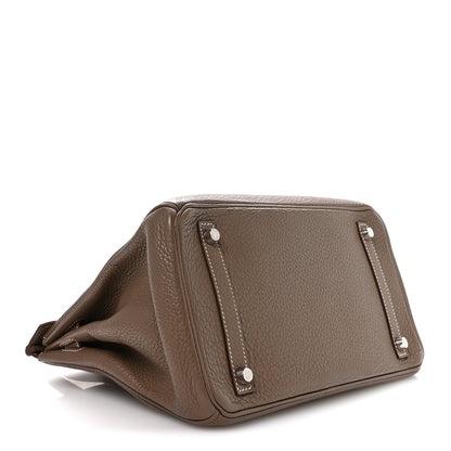 Hermes Taurillon Clemence Birkin 30 Etoupe 4 of 10
