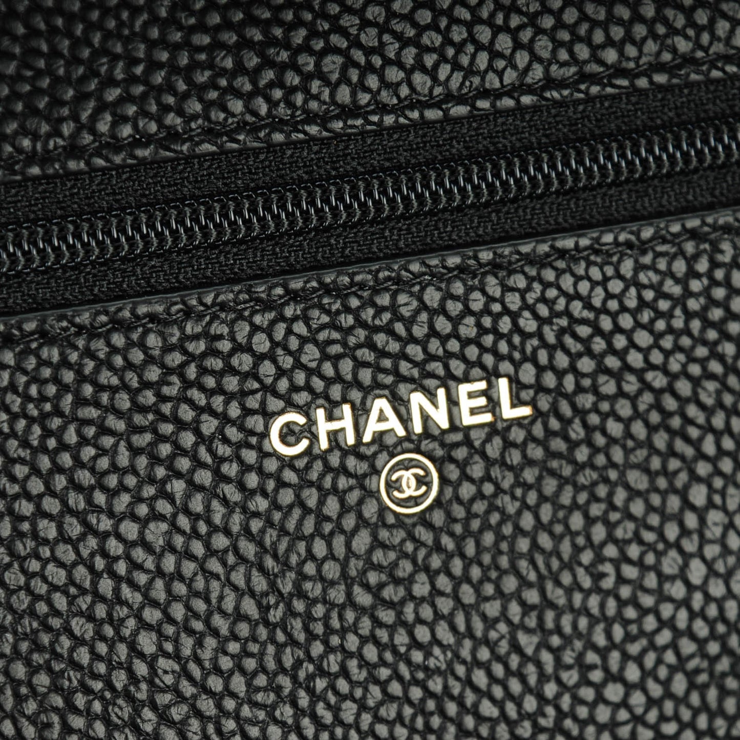 Caviar Quilted Boy Wallet On Chain WOC Black