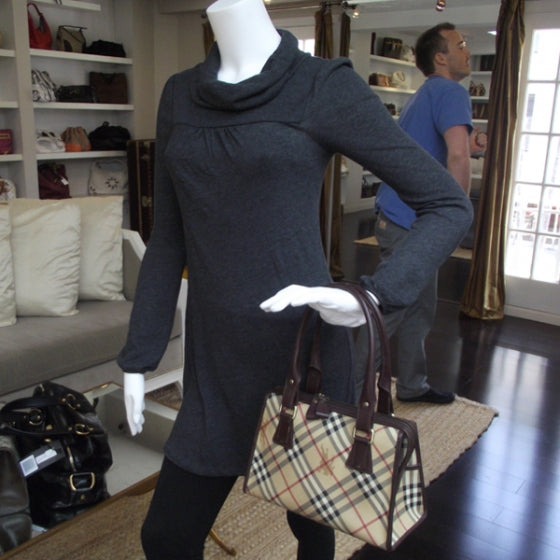 Burberry Haymarket Check Plaid Tote 2 of 11
