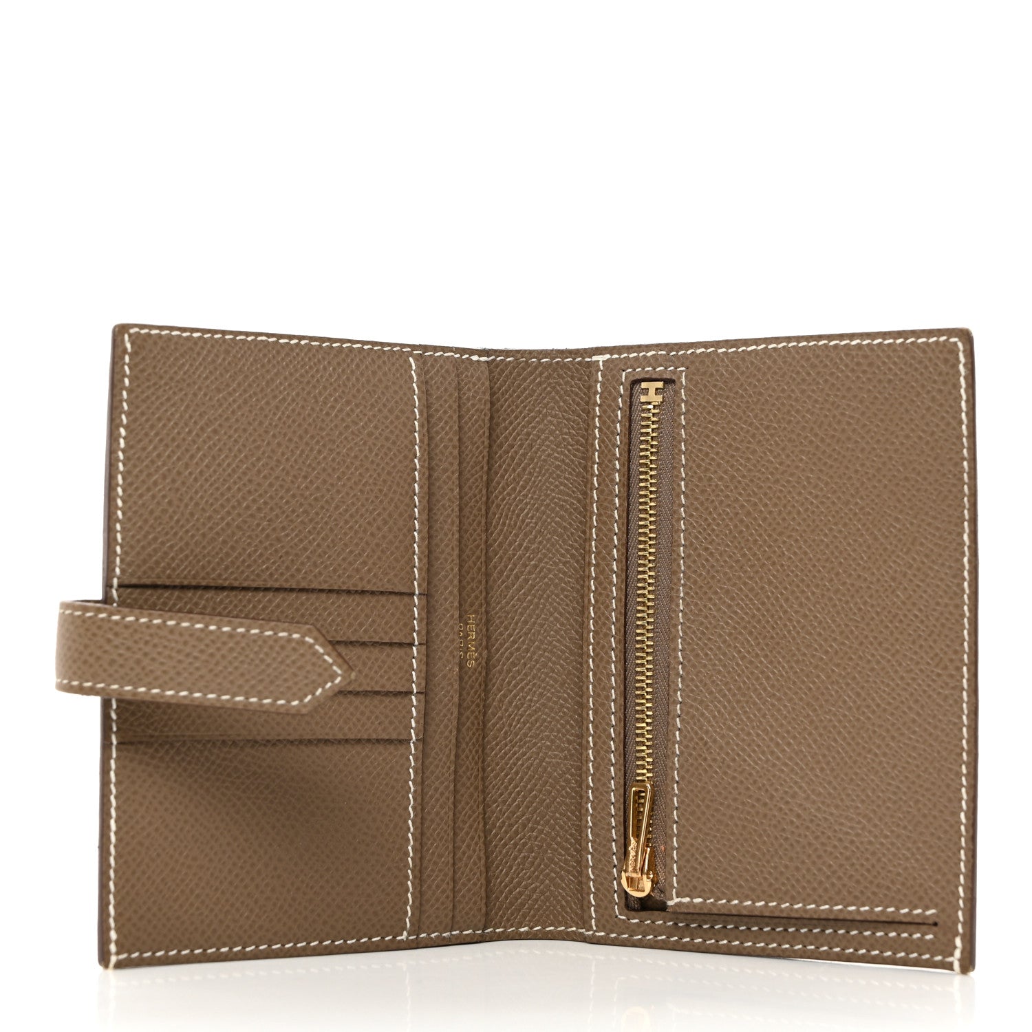 Hermes Epsom Bearn Compact Wallet Etoupe 5 of 7