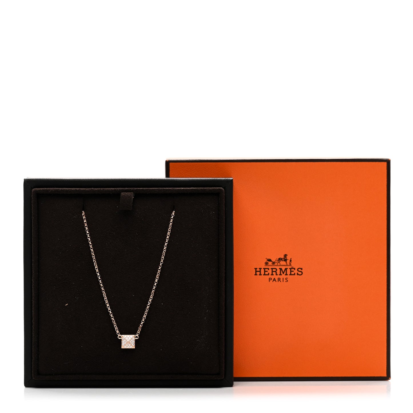 18K Rose Gold Diamond Clou d'H Pendant Necklace