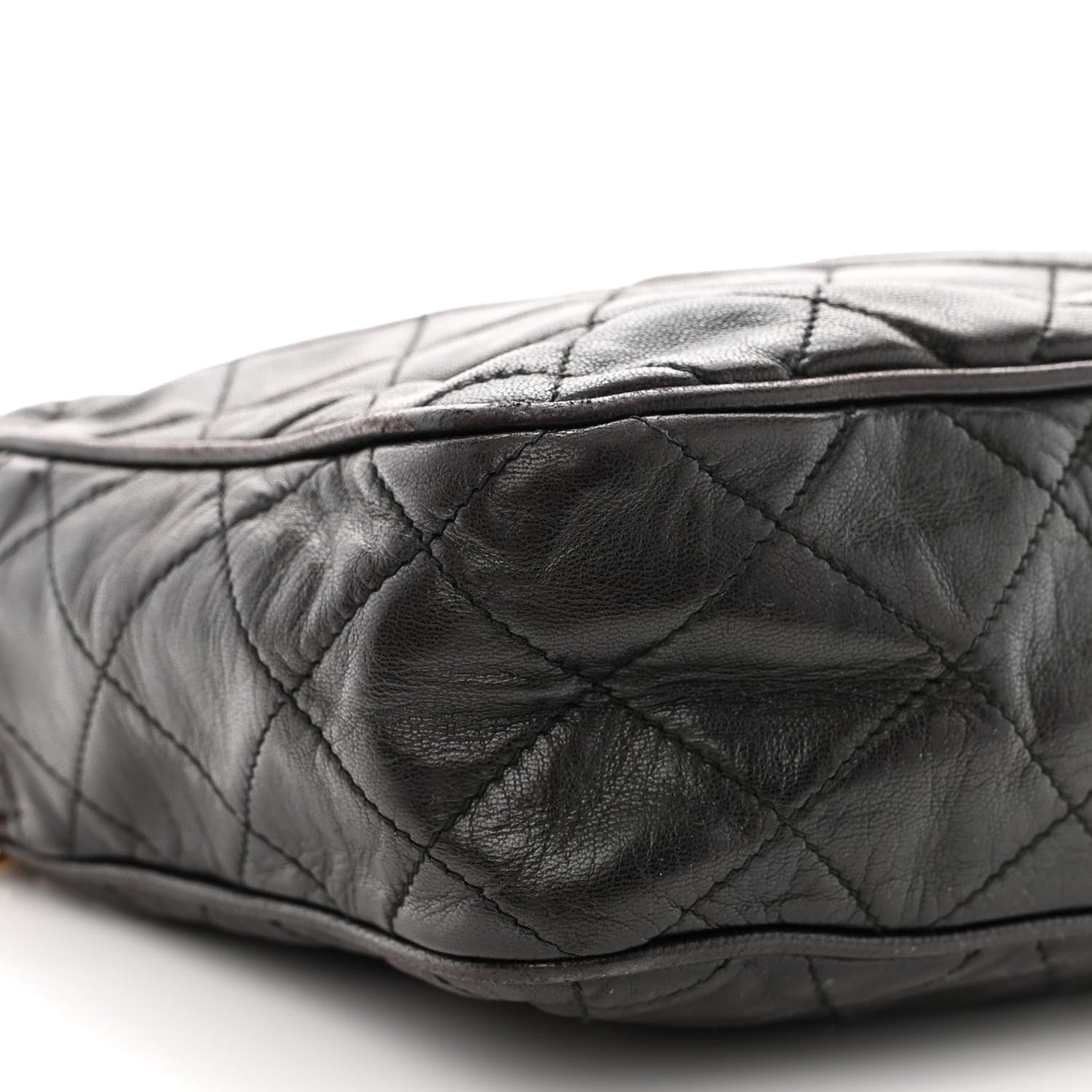 Chanel Lambskin Quilted CC Tassel Camera Case Black 11 of 12