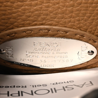 Fendi Cuoio Romano Selleria Chamois Medium Peekaboo I SEE U Satchel Black Camel Sunflower 7 of 10