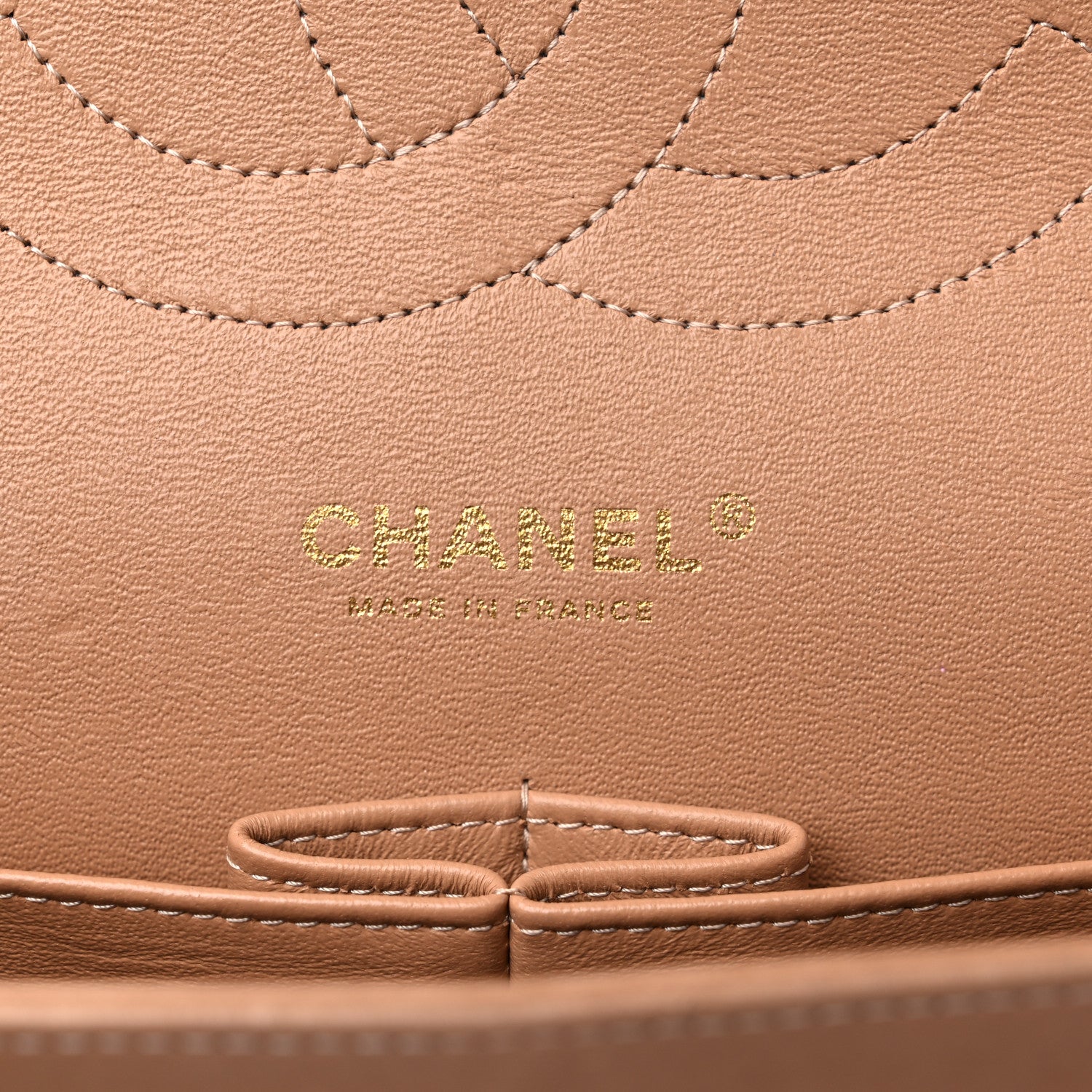 Chanel Lambskin Quilted Jumbo Double Flap Dark Beige 6 of 18