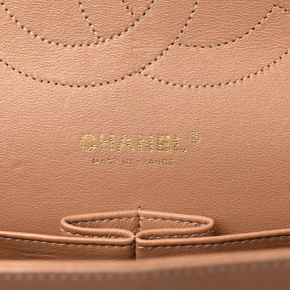 Chanel Lambskin Quilted Jumbo Double Flap Dark Beige 6 of 18