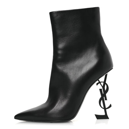 Saint Laurent Calfskin Opyum Ankle Boots 41 Black 1 of 11
